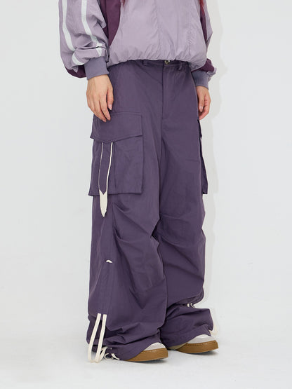 American knee shirred cargo pants