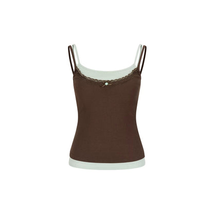 Contrasting Stitch Lyocell Camisole