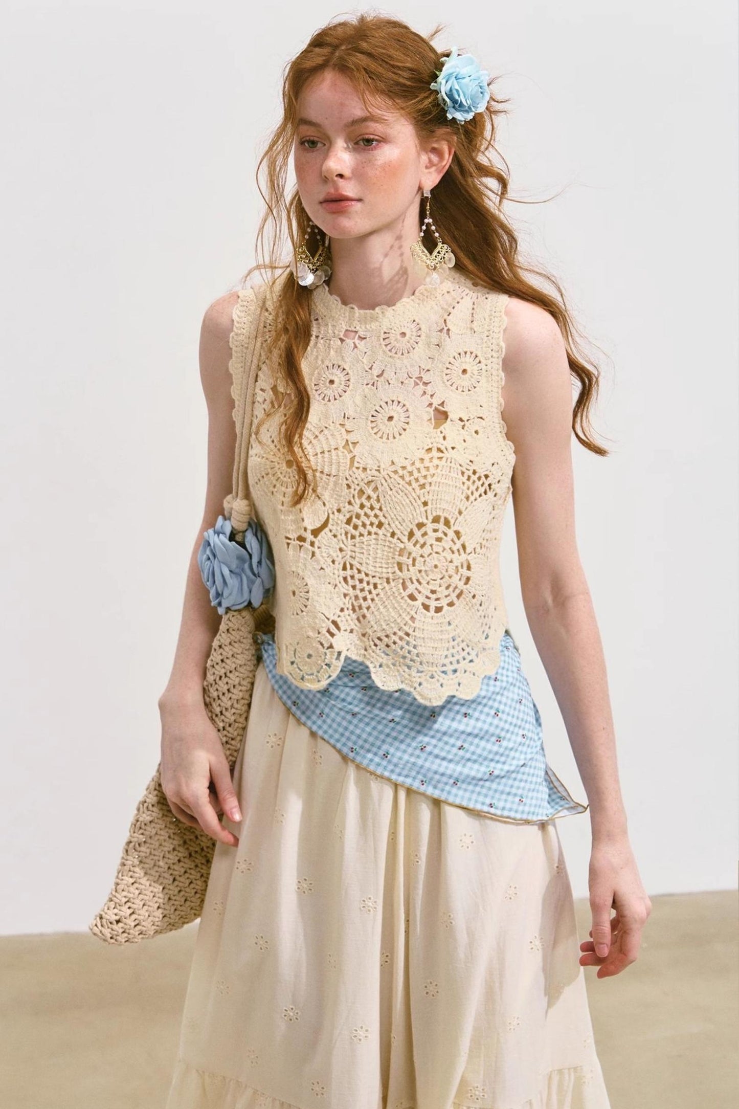 Bohemian Floral Crochet Skirt Set-Up