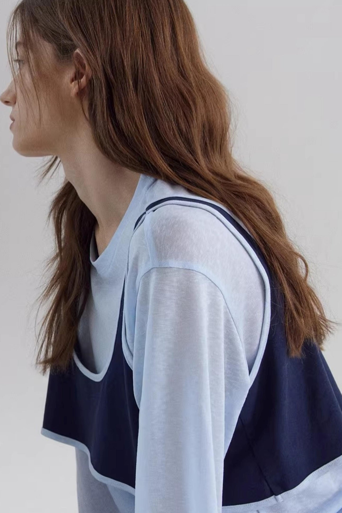 Color-Blocking Two-Piece Top