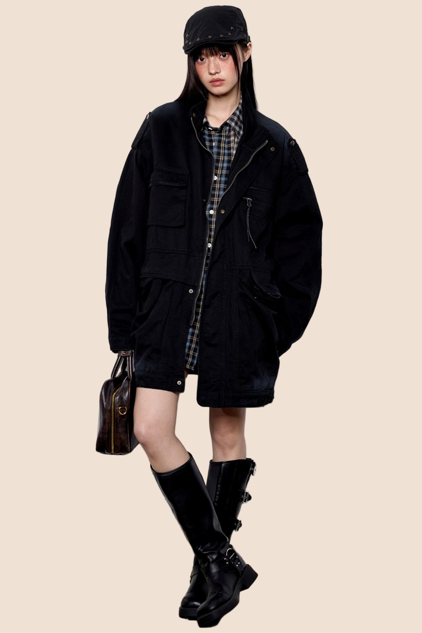 American Vintage Distressed Cargo Jacket