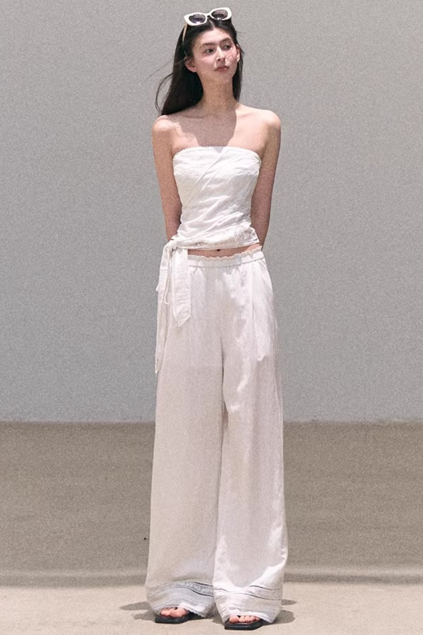 Lyocell Linen Hollow-Out Matching Set