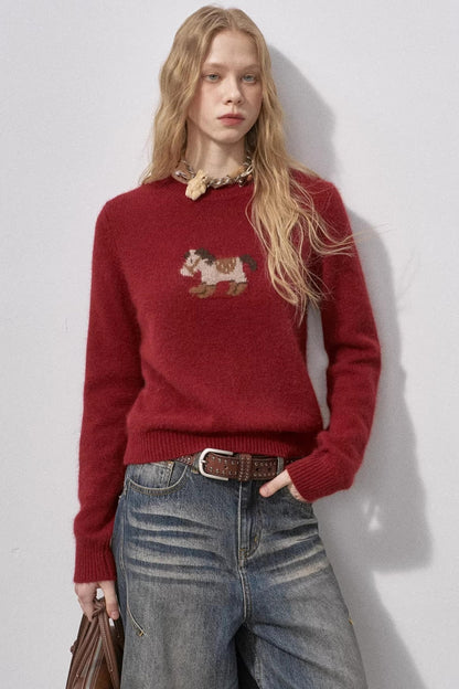 Little Horse Red Sweater