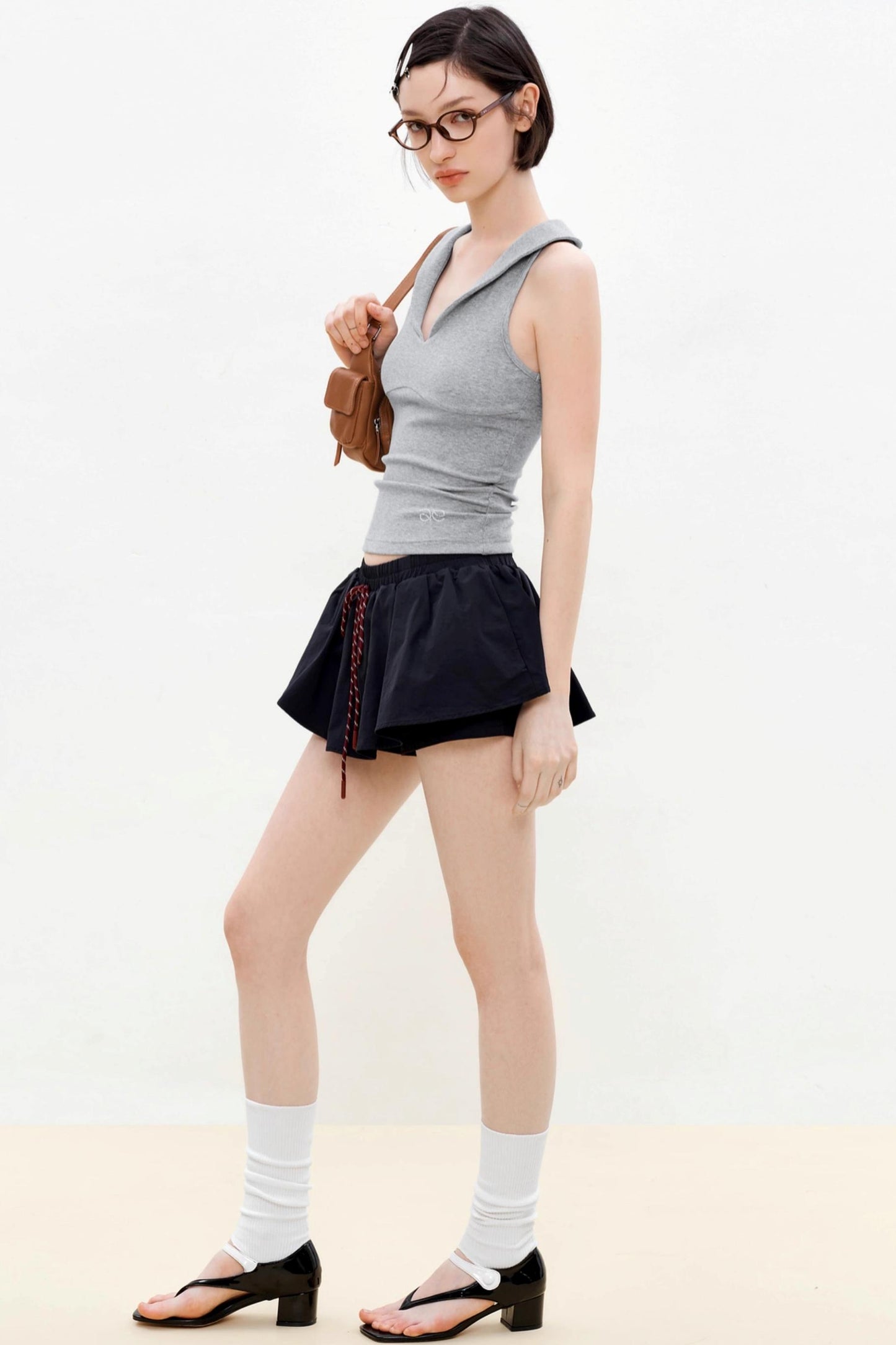 Sleek V-Neck Knit Vest