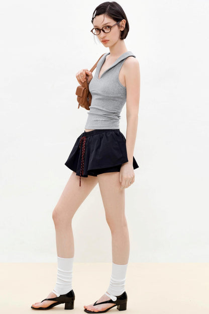 Sleek V-Neck Knit Vest