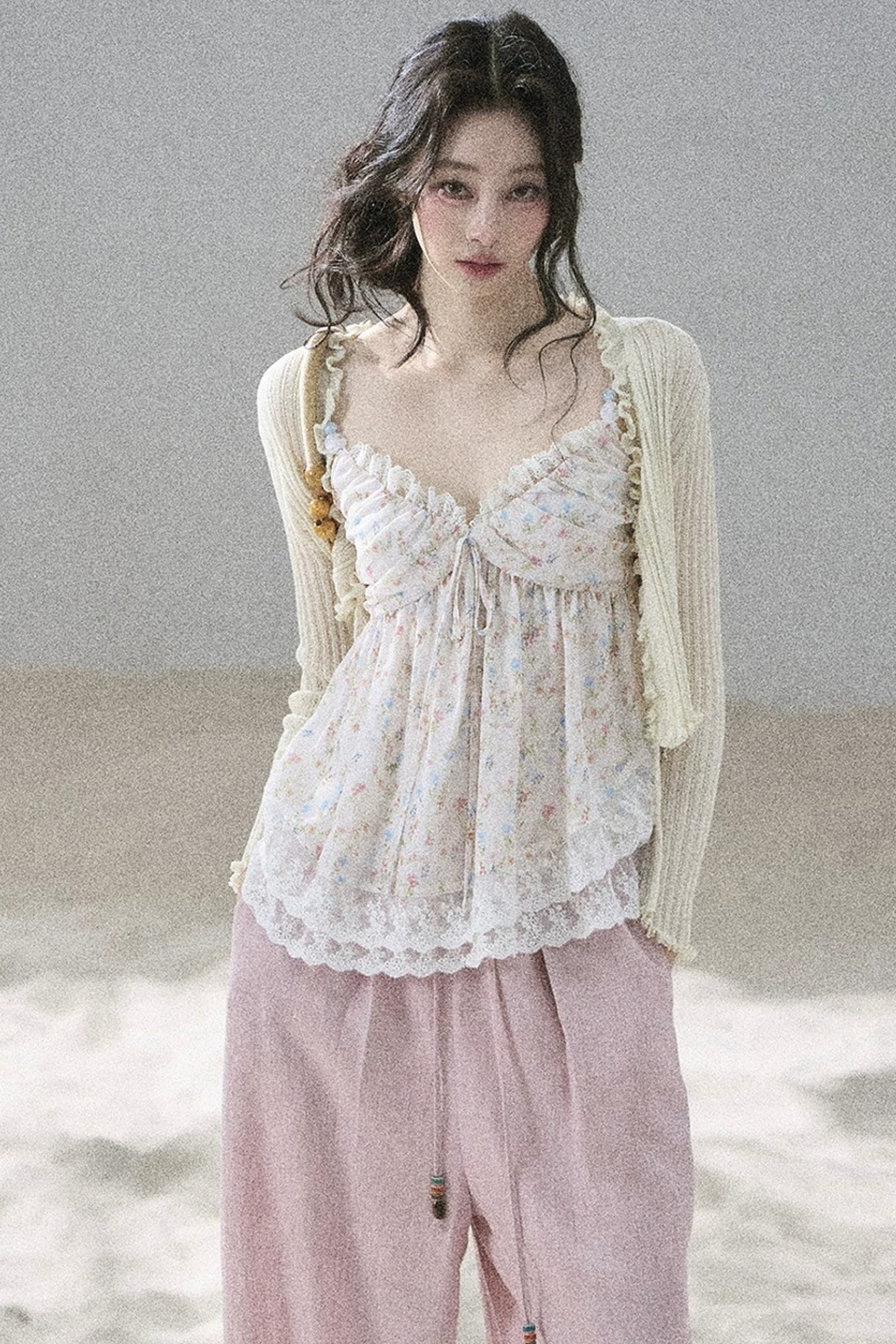 Summer Floral Lace Top