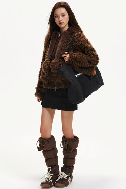 Cute Dog Ears Wool Coat