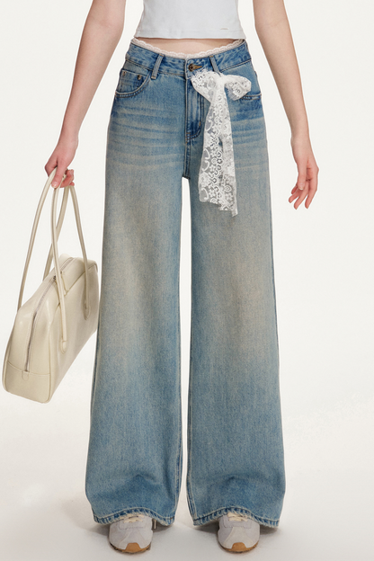 Romantic Lace Patchwork Jeans