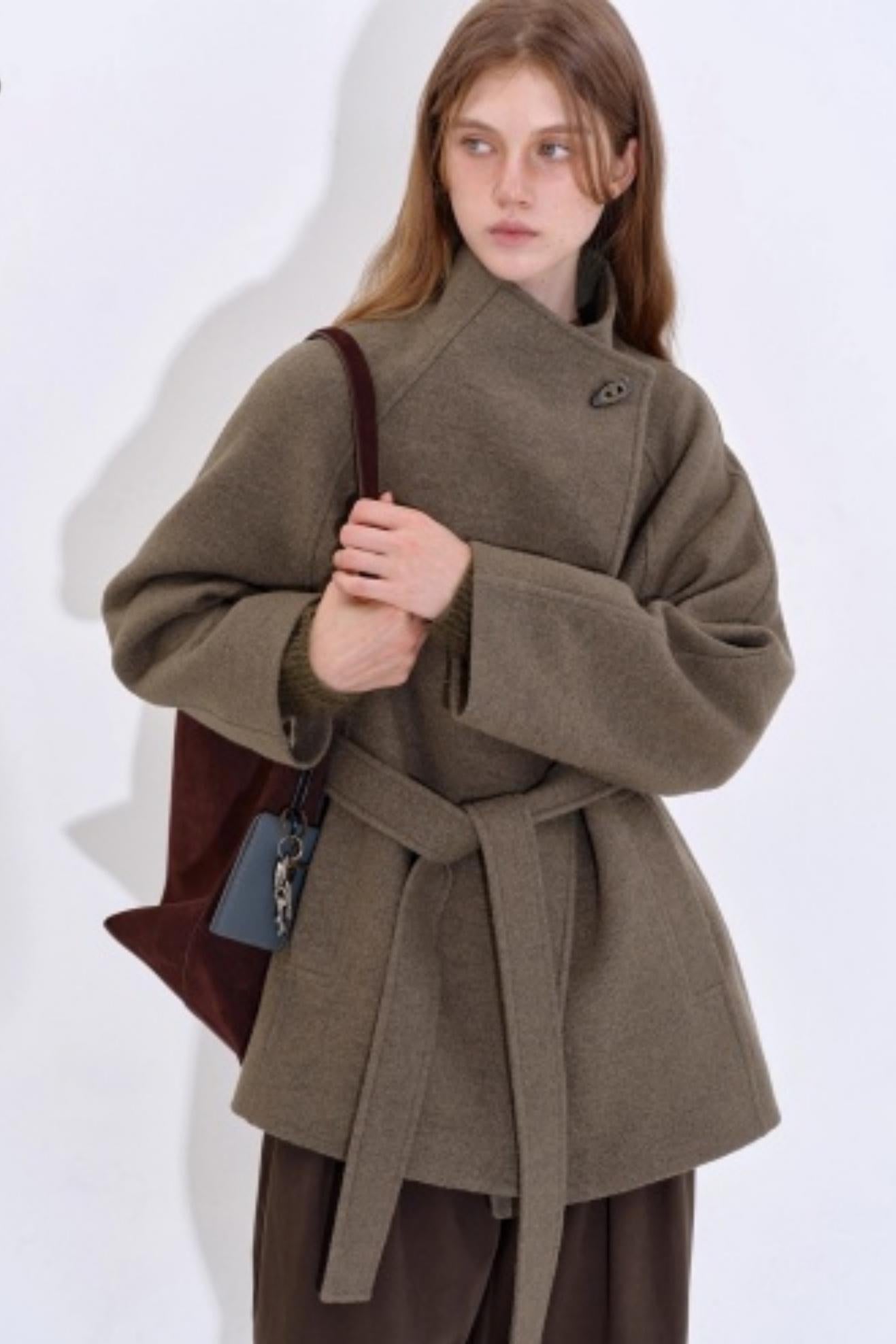 Urban Lace Tweed Woolen Short Coat