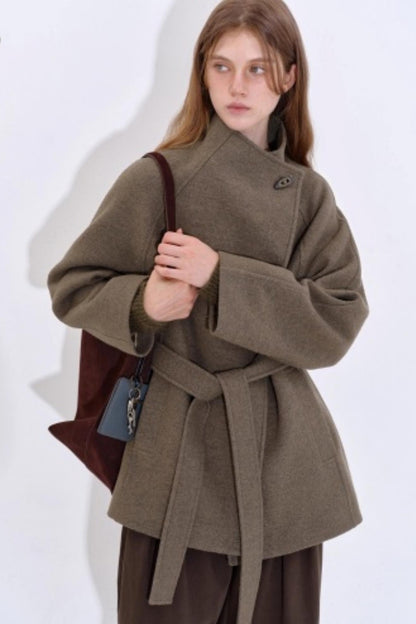 Urban Lace Tweed Woolen Short Coat