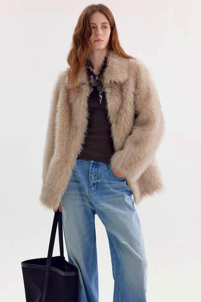 소프트 미스트 인조 퍼 코트