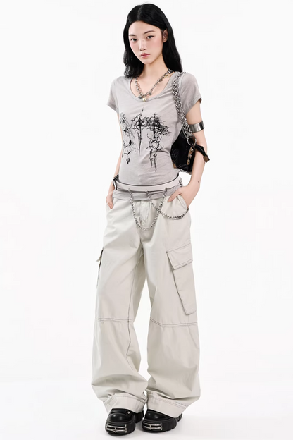 Dunkelgraues Buchstaben-Oberteil