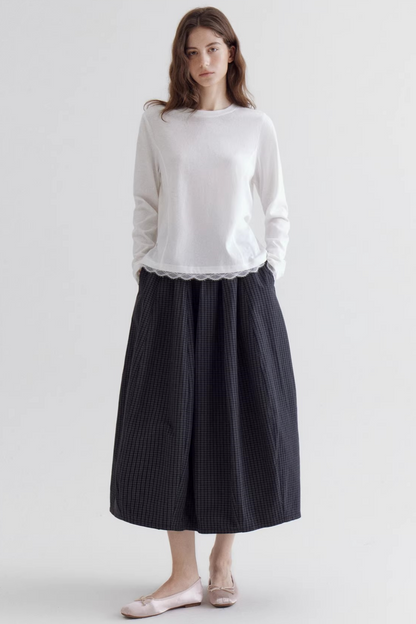 Lace Patchwork White Top