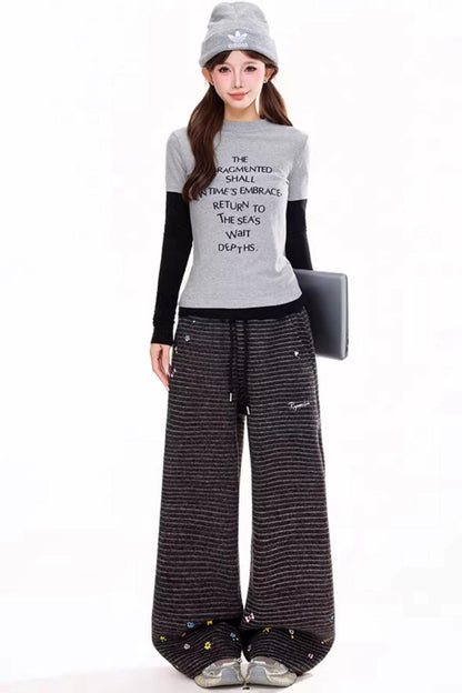 Retro Slim-Fit Long-Sleeve Top