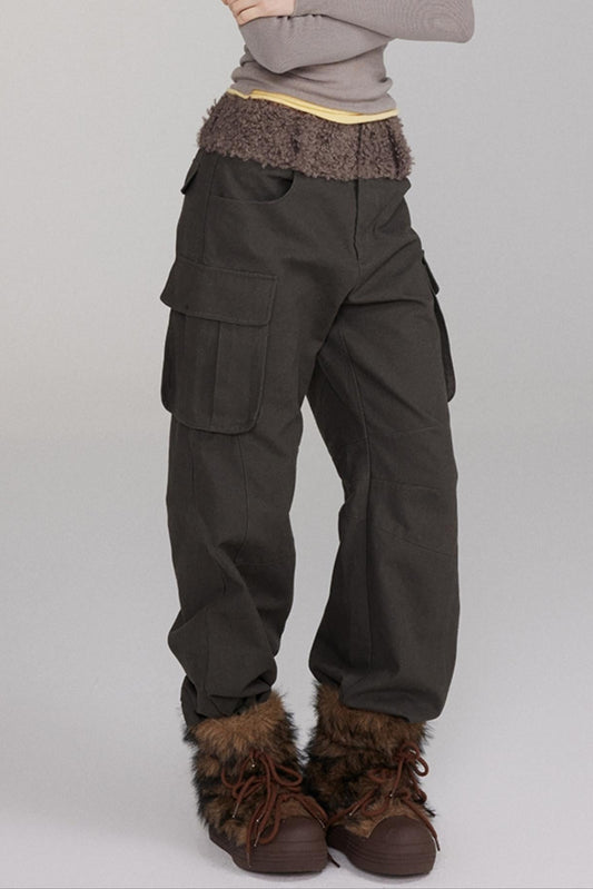 Slim Fit Wool Stitch Cargo Pants