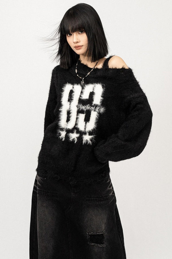 Vintage Crew Neck Knit Sweater