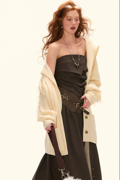 Retro Layered Slimming Dress