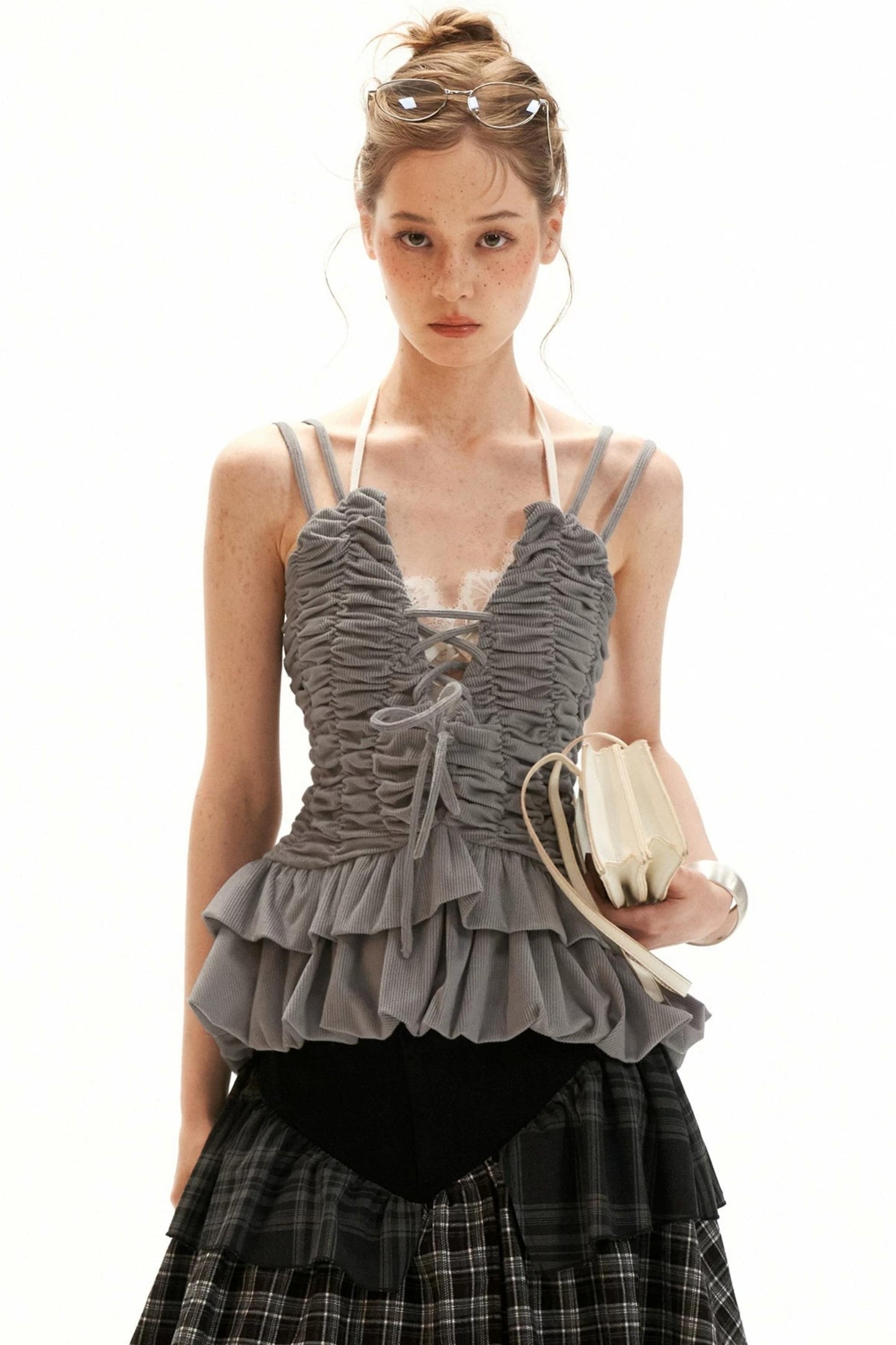 White Lace Halter Camisole
