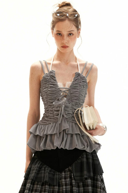 White Lace Halter Camisole