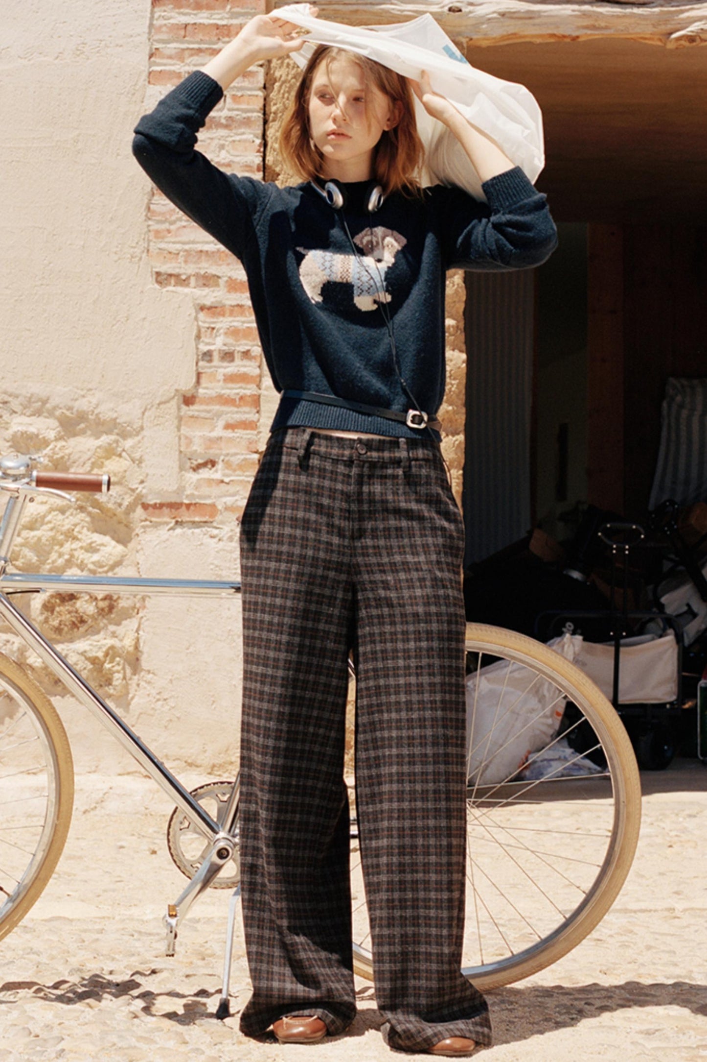Nordic Woolen Plaid Pants