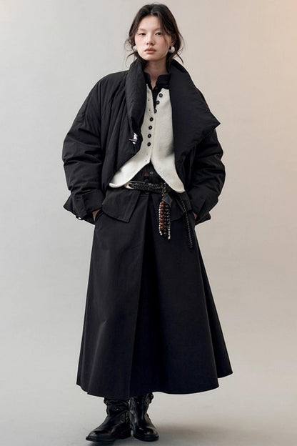 Chic Overlapping Waist Deconstructed Skirt