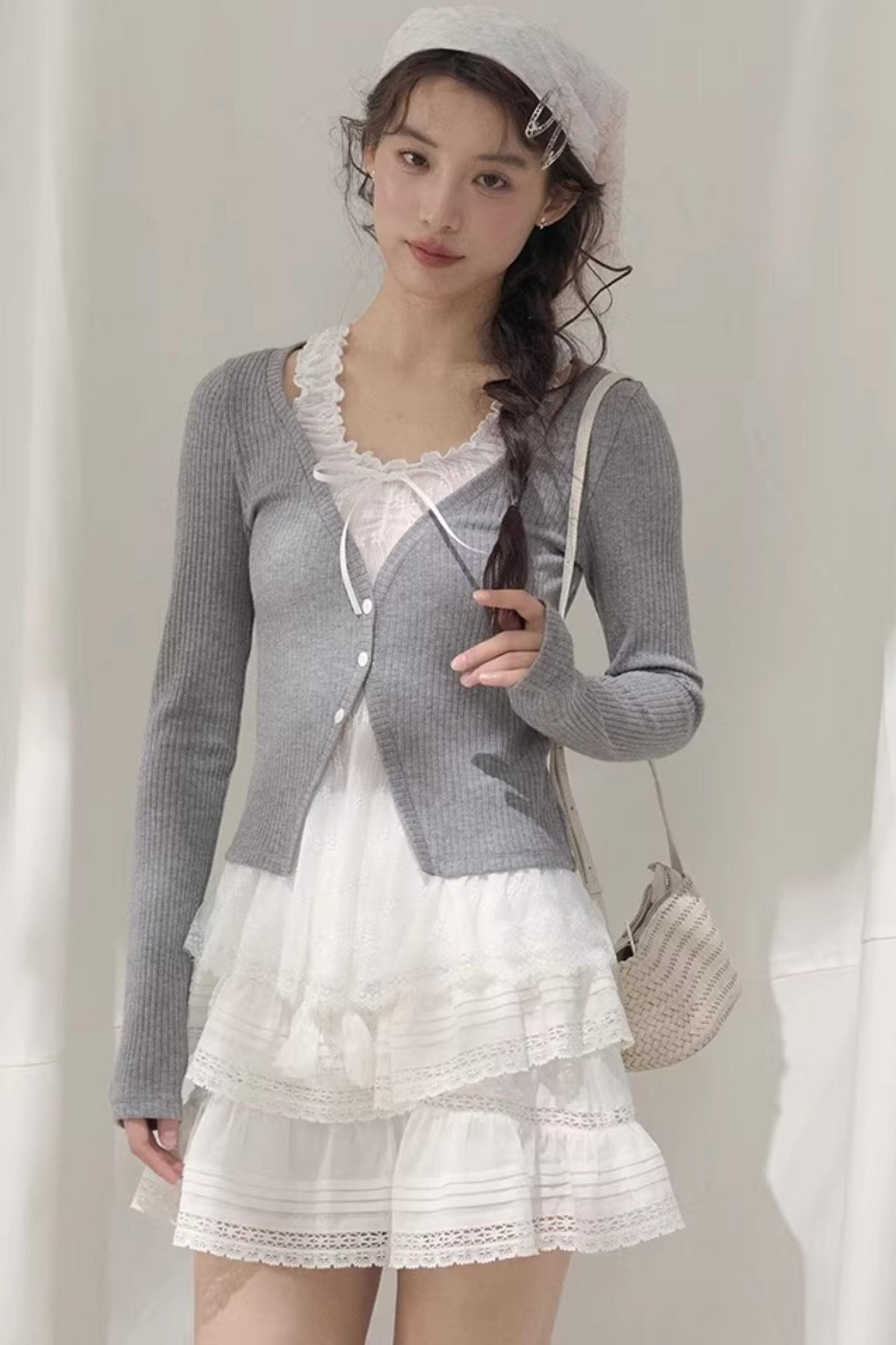 Flower Melody Lace Knit Cardigan