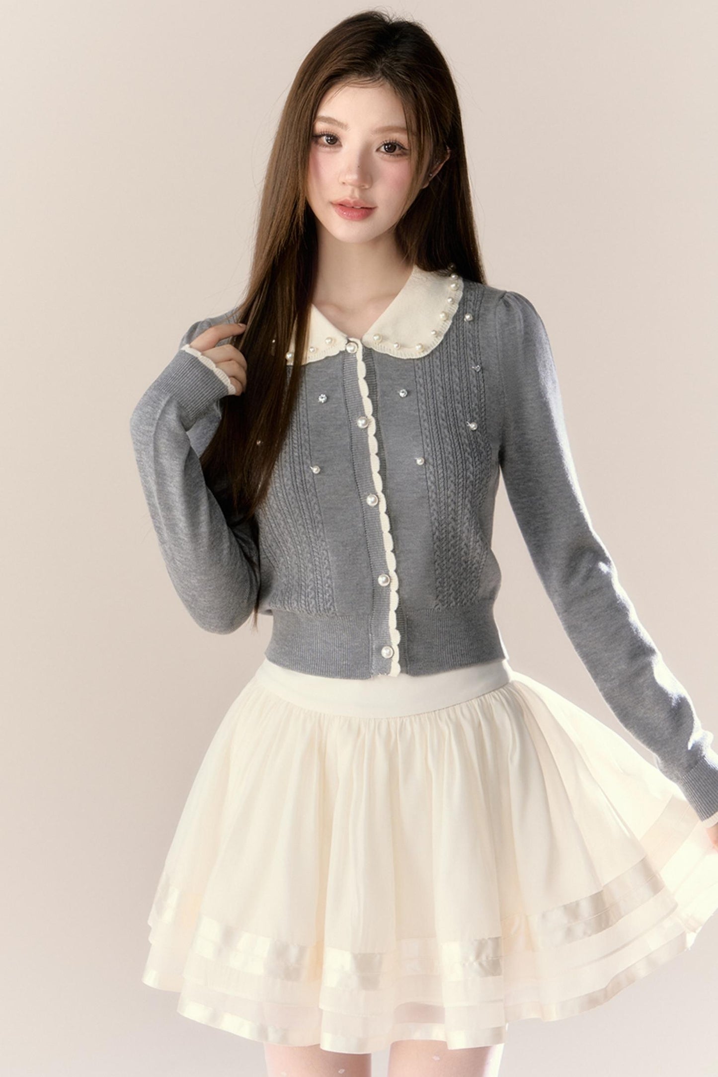 Cherry Blossom Wool Knitted Set-Up