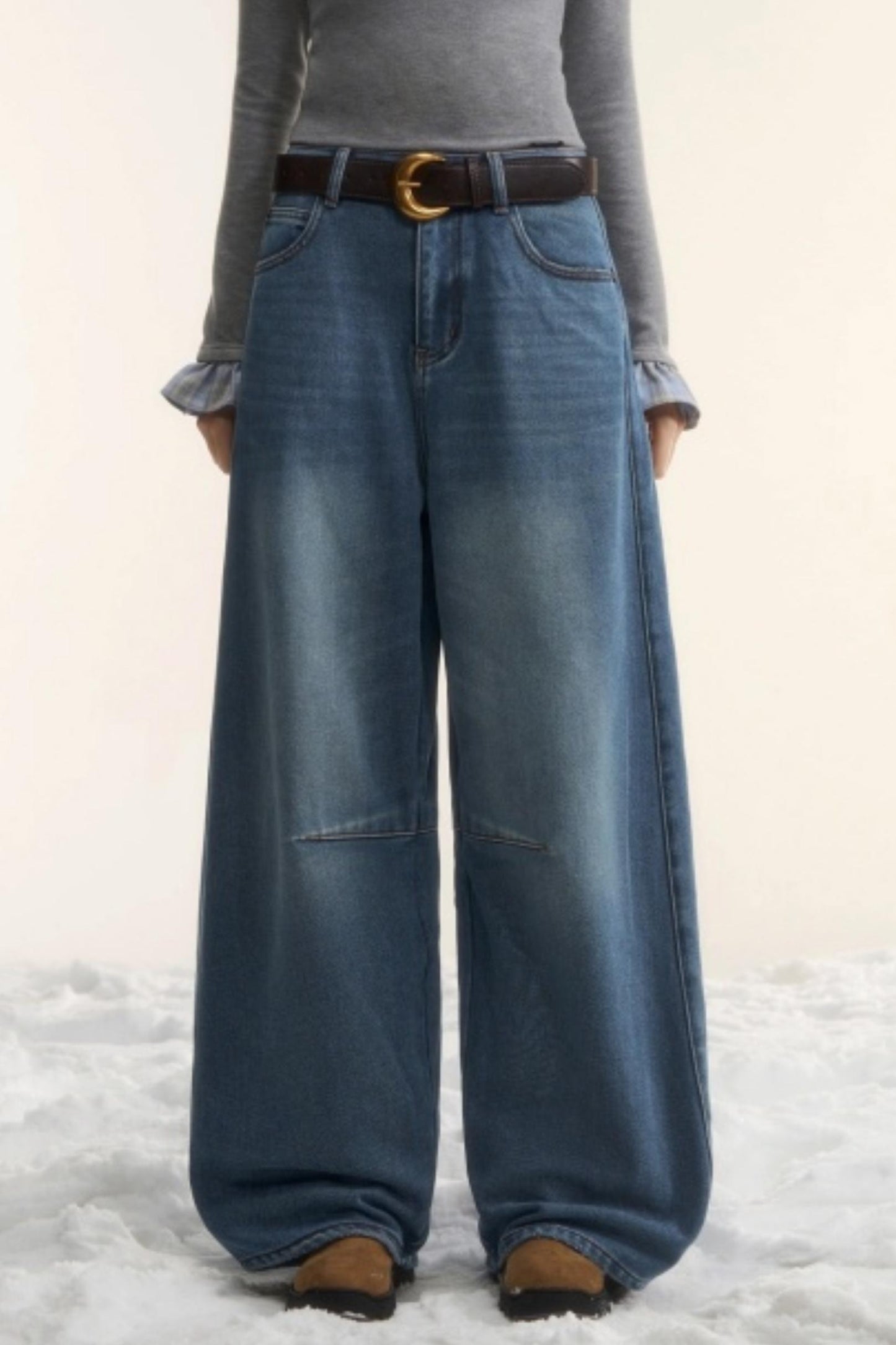 Blue Fleece-Lined Scimitar Pants