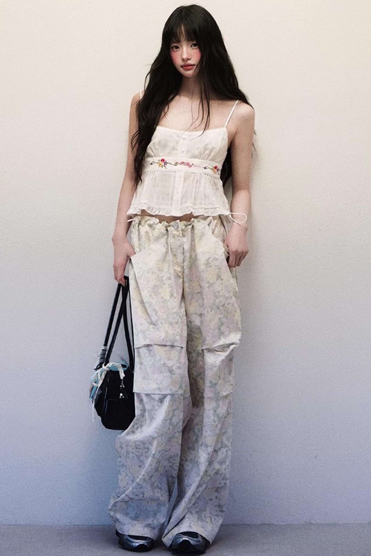 Ruffled Cotton Camisole Top