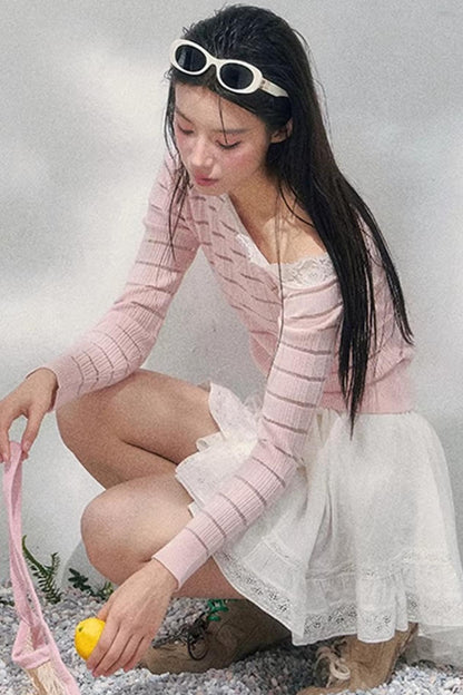 Gentle Glance Knitted Lace Top