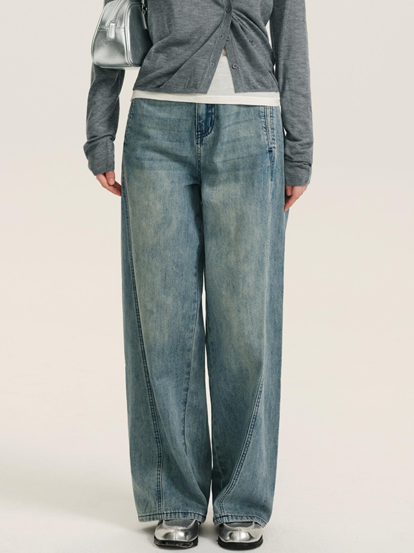 High-Waisted Retro Mop Pants