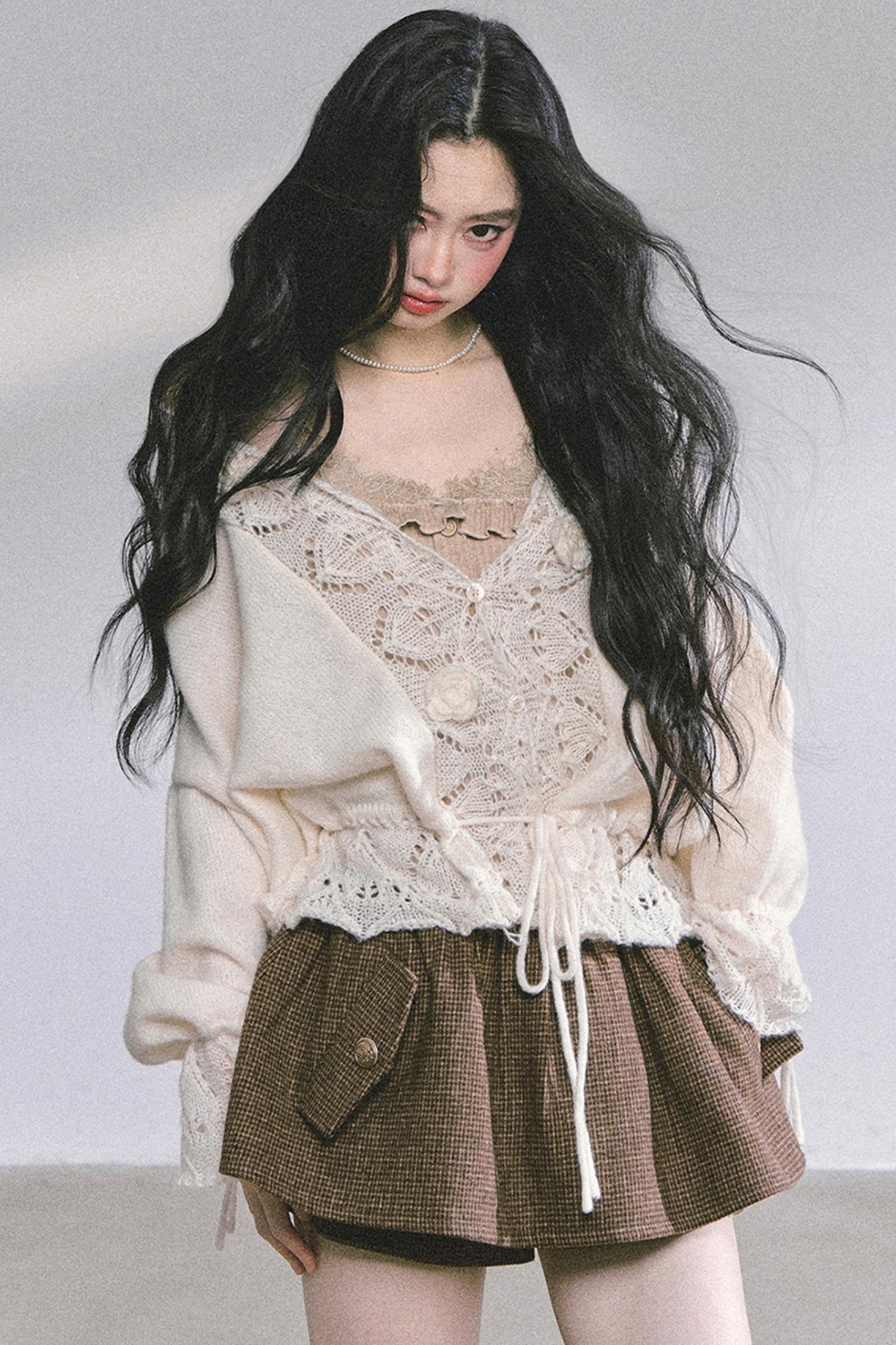 Korean Knit Cardigan & Top Set-Up