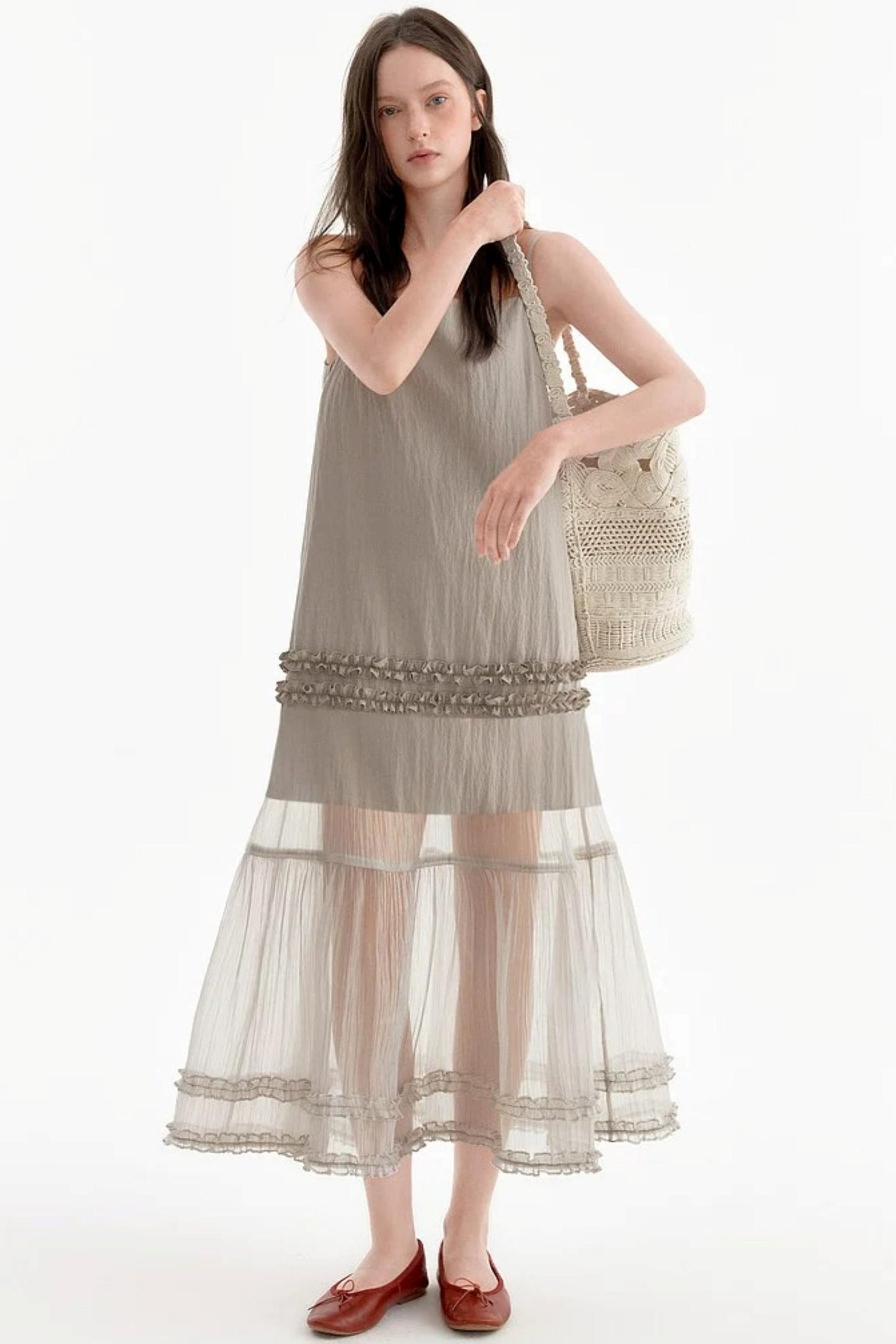 Romantic Ruffled Strap Dress