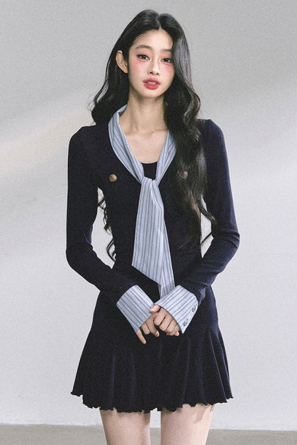 American Autumn Waist Slimming Dress