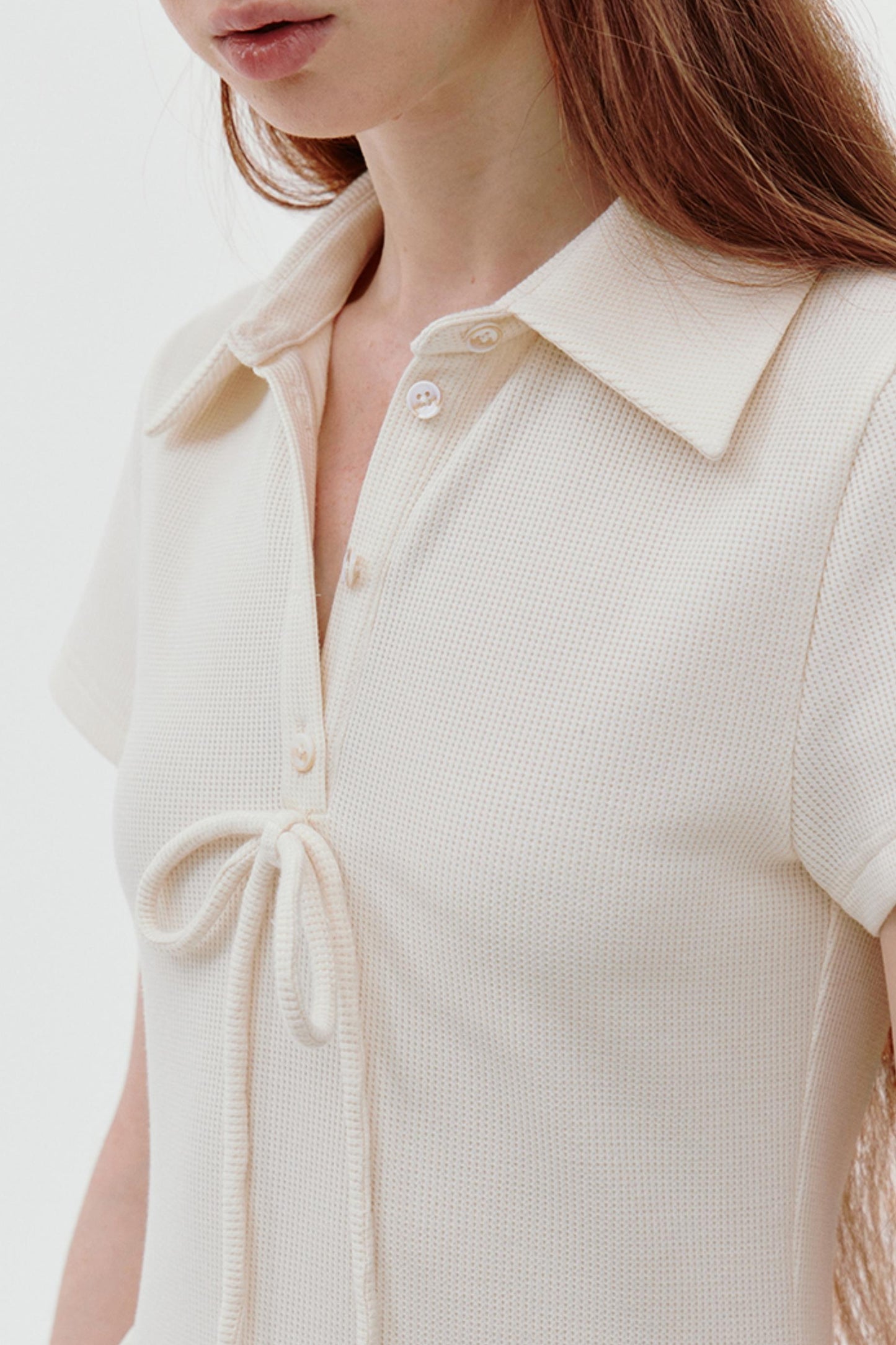 Premium Waffle Polo Dress