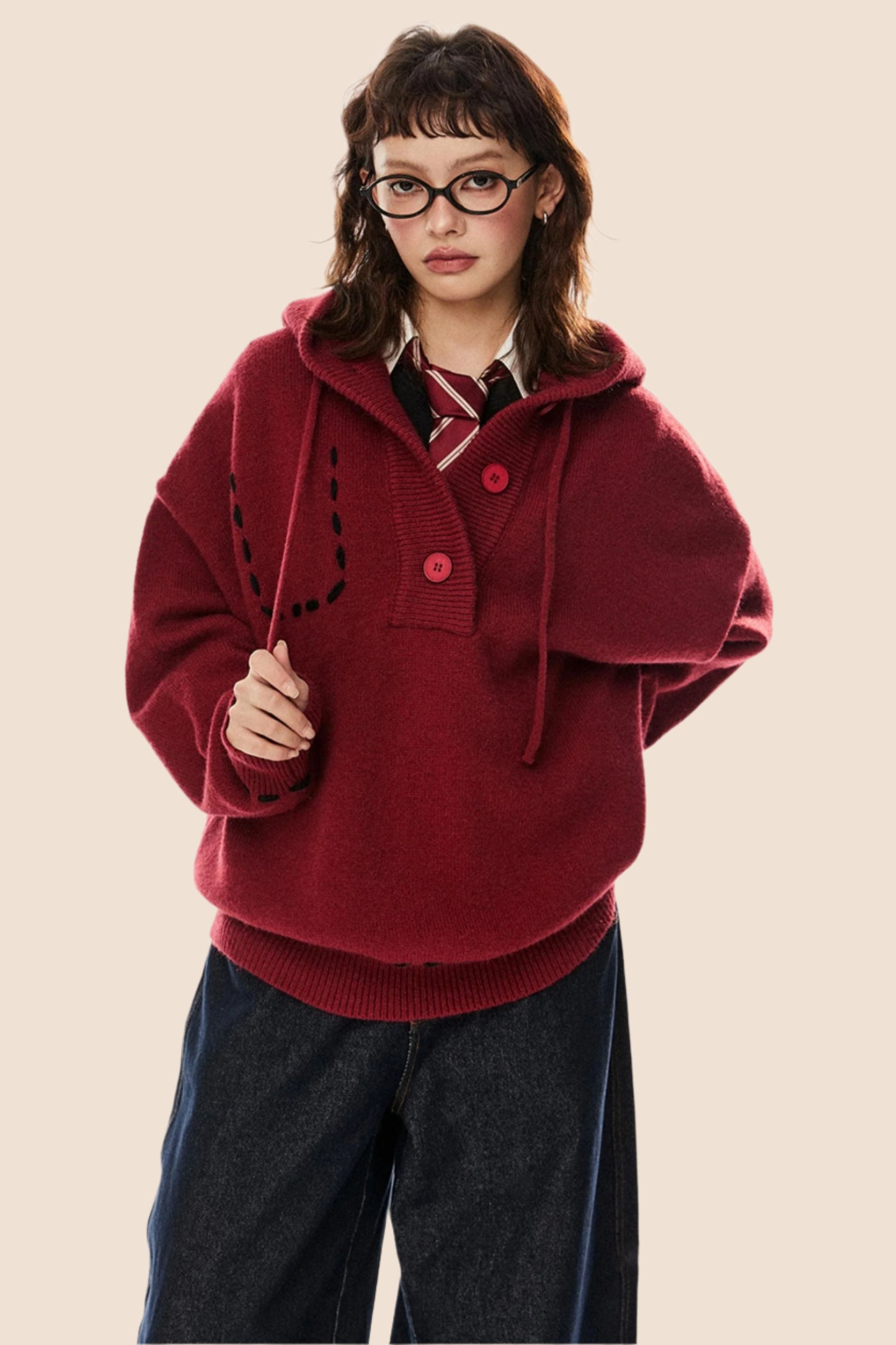 Haut à capuche avec cordon de serrage American Retro 