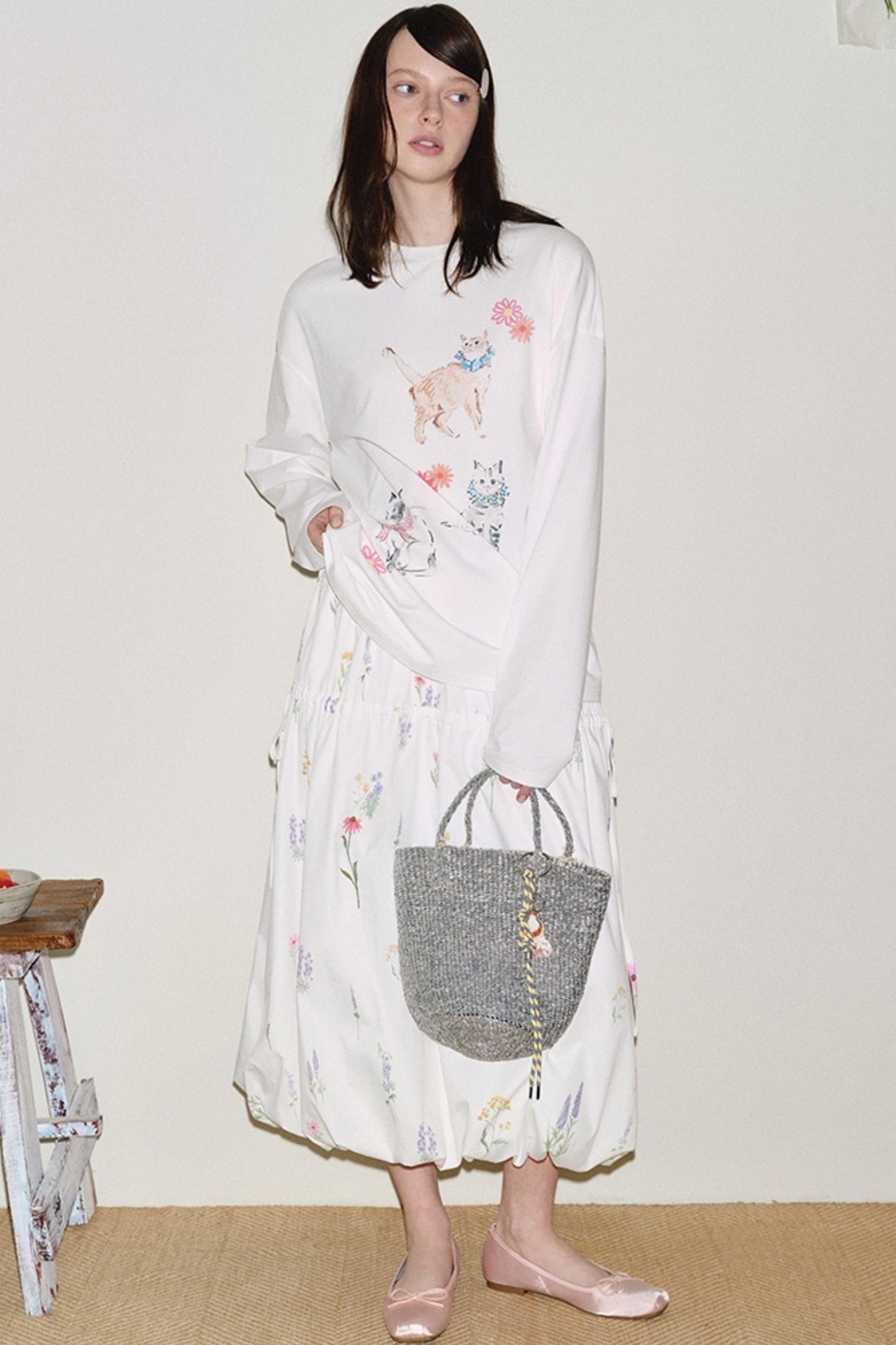 Custom Floral Long Sleeve Tee Set-Up