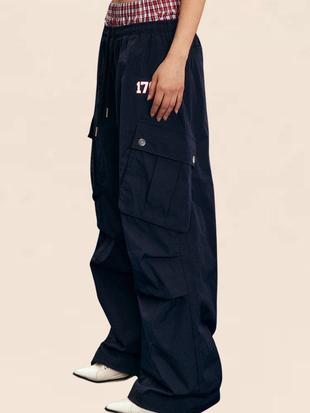 Fashion Solid Navy Color Pants