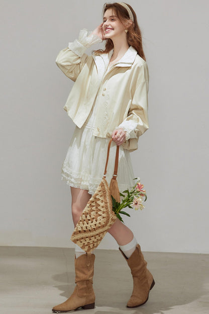 Lace Autumn Trench Coat
