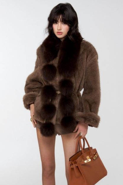 Slavic Aesthetics Fur-Cuffed Jacket