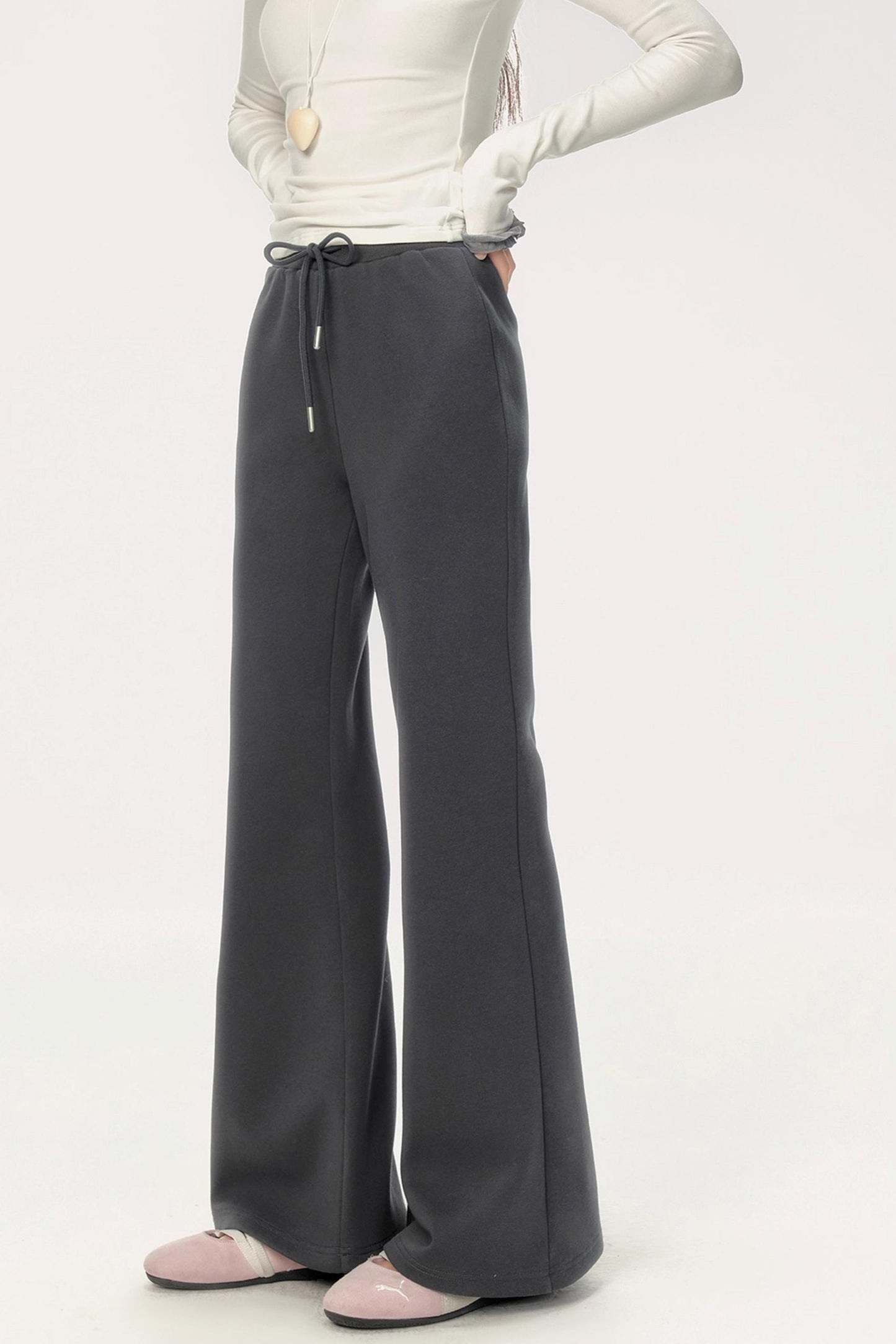 Flared High-Waisted Pants