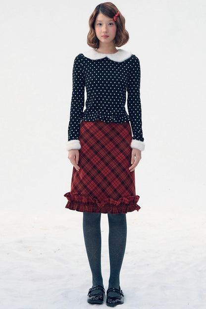 Fair Isle Polka Dot Knit Top