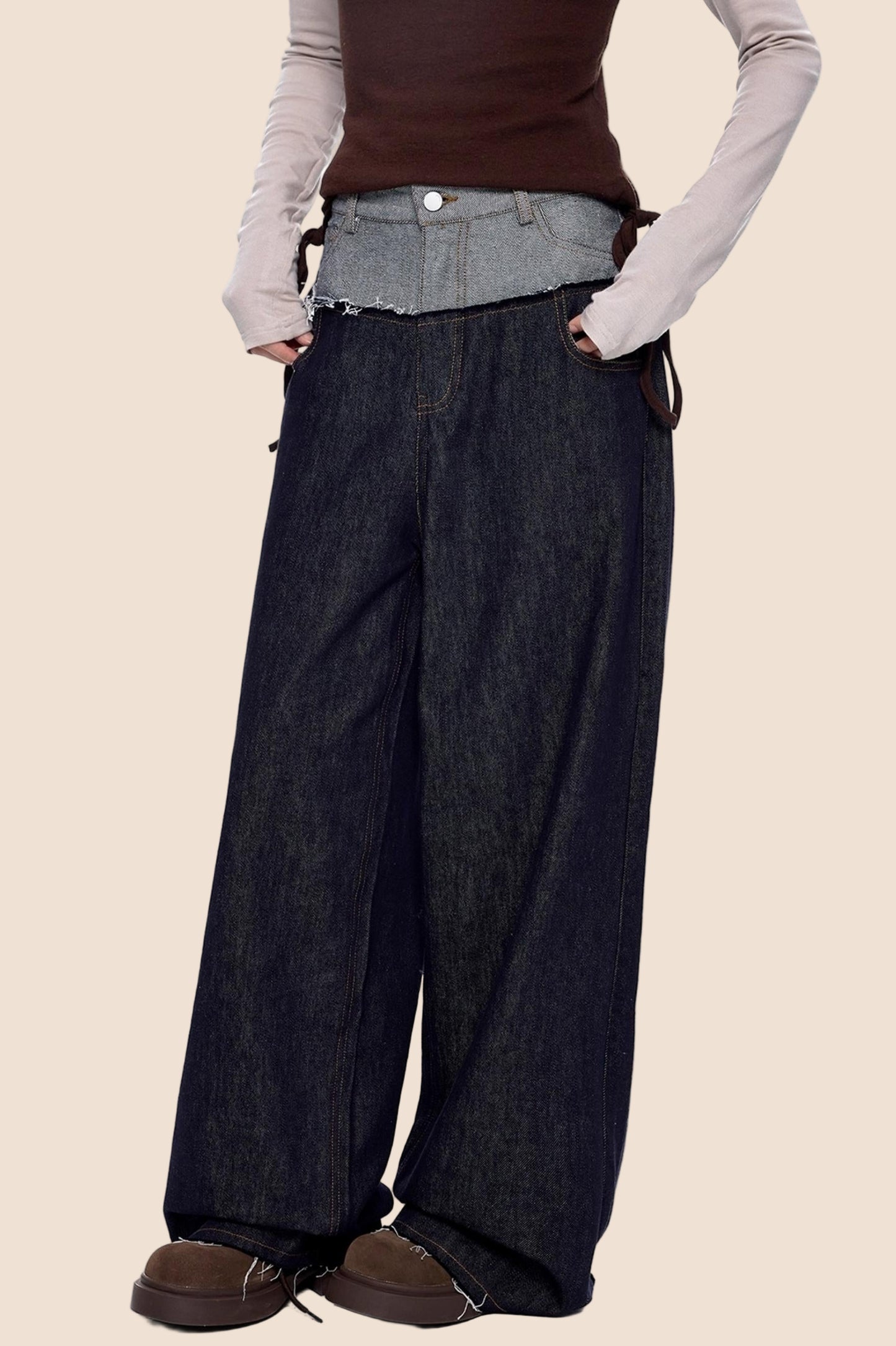 Retro Loose Denim Trousers