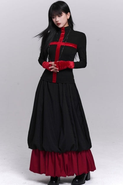 Gothic Cross Collar Top