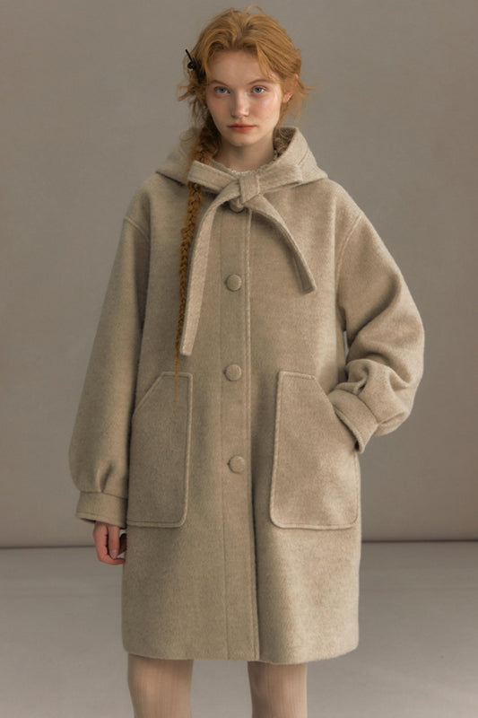 Snow Night Hooded Woolen Jacket