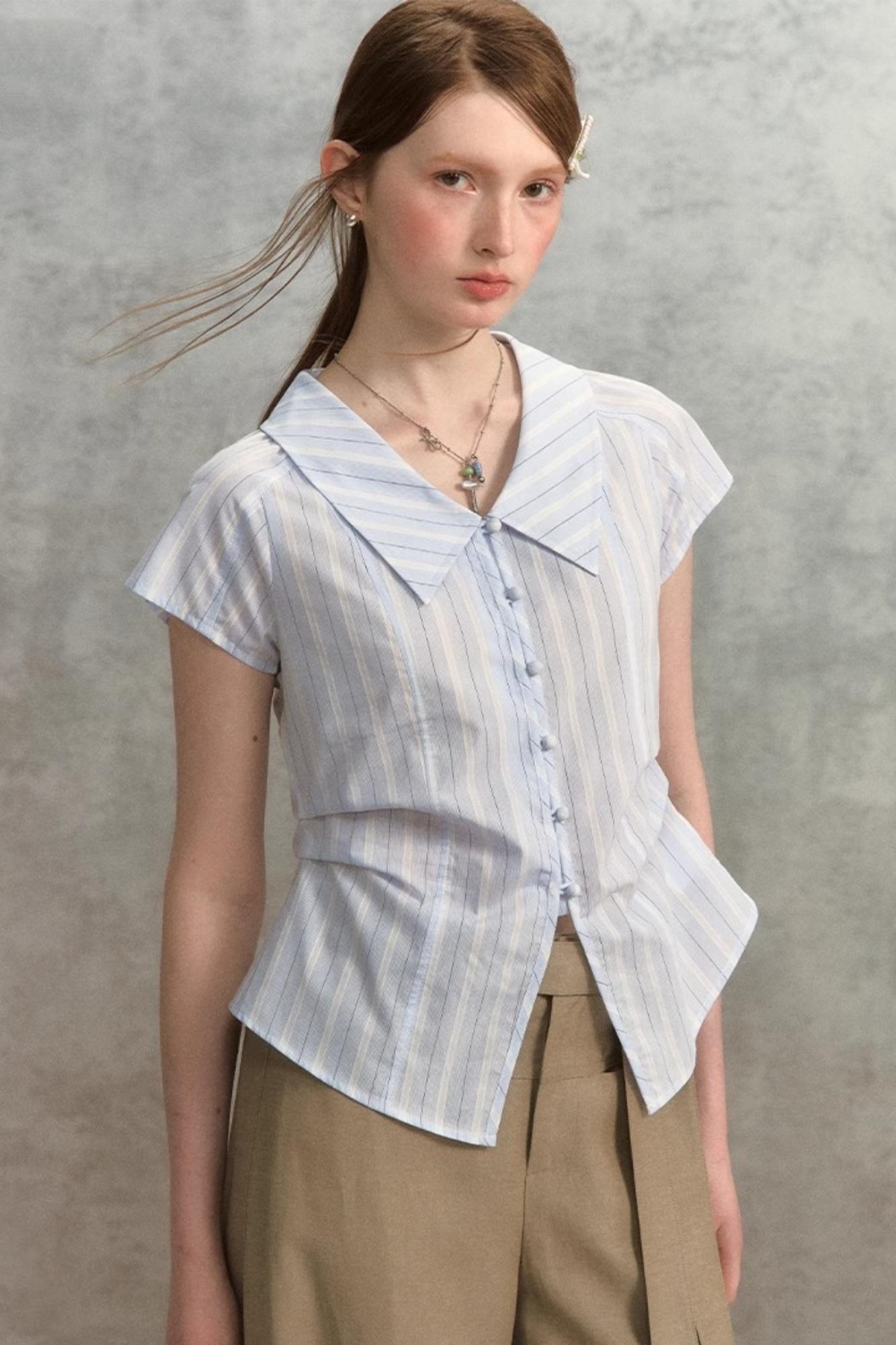 Chic Pink Striped Slim Fit Shirt