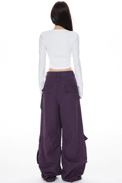Purple Cargo Pants