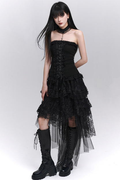 Gothic Lace Halter Skirt
