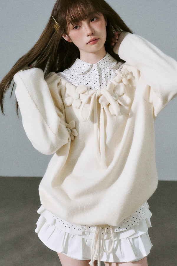 Sweet Girly Knit Top