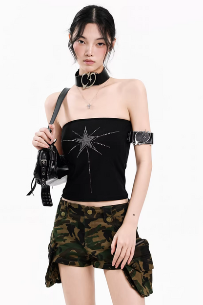 Black Studded Tube Top